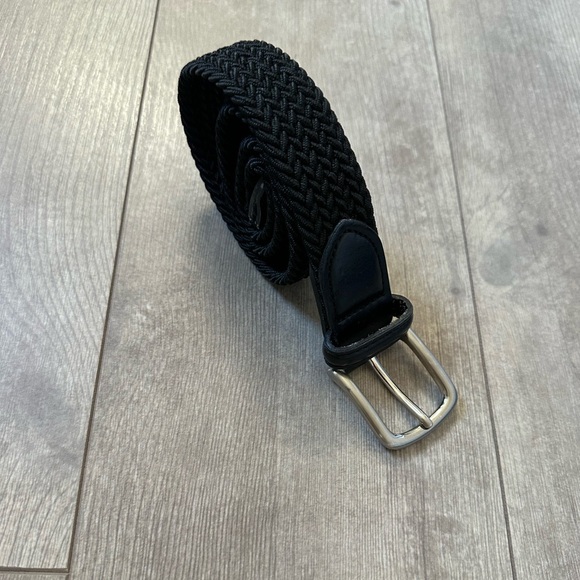 Vintage Boys Black Woven Braided Leather Belt Size Small “Jake” Engraved - Picture 6 of 14